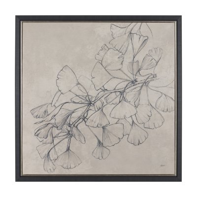 102786-FS - Ginkgo Shadows II by Mercana Studio Hand-Embellished Textured Framed Canvas Artwork