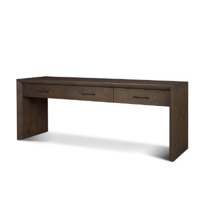 71234 - Belford 72" Dark Brown Oak Wood Console Table