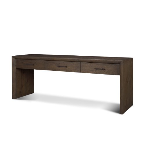 71234 - Belford 72" Dark Brown Oak Wood Console Table