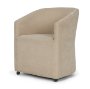 71319 - Sondra Beige Performance Fabric Upholstered Club Dining Chair