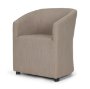 71320 - Sondra Gray Performance Fabric Upholstered Club Dining Chair
