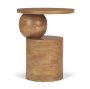 71418 - Stack Light Brown Wood Geometric Accent Table