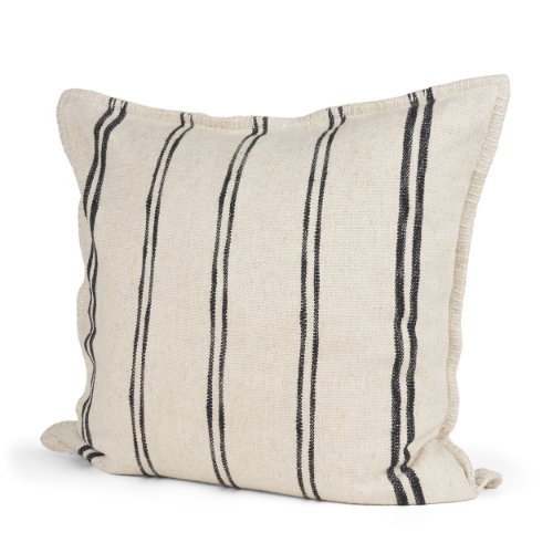 71437 - Liv 22x22 Cream w/ Black Stripes Decorative Pillow Cover