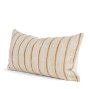 71462 - Merrick 14x26 Lumbar Natural Beige w/ Orange Stripes Decorative Pillow