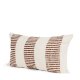 71465 - Levon 14x26 Lumbar Plush Cream w/ Orange Dashed Stripes Decorative Pillow Cover