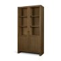 71328 - Henry Dark & Light Brown Oak Wood w/ Glass Doors Curio Cabinet