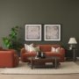 71195 - Saga Stonewashed Rust Chenille Fabric 3 Seater Sofa