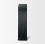 71309 - Suri Black Wood W/Glass Doors Arched Curio Cabinet