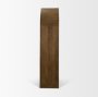 71310 - Suri Mid Brown Wood W/Glass Doors Arched Curio Cabinet