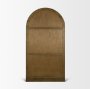 71310 - Suri Mid Brown Wood W/Glass Doors Arched Curio Cabinet