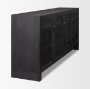 71311 - Suri Black Wood w/ Glass 4-Door Closed Sideboard
