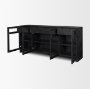 71311 - Suri Black Wood w/ Glass 4-Door Closed Sideboard
