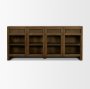 71312 - Suri Mid Brown Wood w/ Glass 4-Door Closed Sideboard