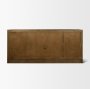 71312 - Suri Mid Brown Wood w/ Glass 4-Door Closed Sideboard