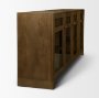 71312 - Suri Mid Brown Wood w/ Glass 4-Door Closed Sideboard