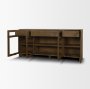 71312 - Suri Mid Brown Wood w/ Glass 4-Door Closed Sideboard