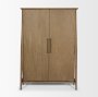71323 - Hollis Gray-Brown Wood Curio Cabinet