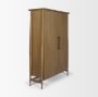 71323 - Hollis Gray-Brown Wood Curio Cabinet