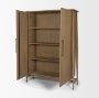 71323 - Hollis Gray-Brown Wood Curio Cabinet