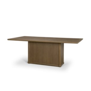 Alden 84"L x 40"W Rectangular Pedestal Dining Table | Modern | Brown Wood | Seats 8