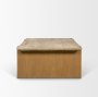 71329-AB - Milos Travertine Top w/ Light Brown Oak Wood Coffee Table