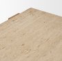 71329-AB - Milos Travertine Top w/ Light Brown Oak Wood Coffee Table