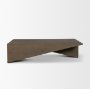 71333 - West Mid-Brown Oak Wood Rectangular Coffee Table