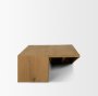 71334 - West Light Brown Oak Wood Rectangular Coffee Table