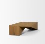71334 - West Light Brown Oak Wood Rectangular Coffee Table