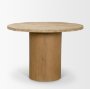 71341-AB - Siena 42" Round Travertine Pedestal Dining Table