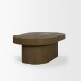 71343 - Lyonne Oblong Medium Brown Oak Wood Coffee Table