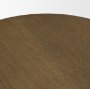71344 - Lyonne Round Medium Brown Oak Wood Pedestal Side Tables