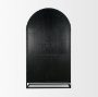 71346 - Sloan 47.5W x 80.5H Light Brown W/Black Metal Frame Arched Cabinet