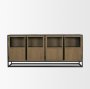 71347 - Sloan 80" Light Brown Wood W/Black Metal Frame Sideboard