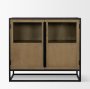 71348 - Sloan 40.0W Light Brown W/Black Metal Frame Accent Cabinet