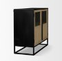 71348 - Sloan 40.0W Light Brown W/Black Metal Frame Accent Cabinet