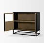 71348 - Sloan 40.0W Light Brown W/Black Metal Frame Accent Cabinet