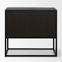 71349 - Sloan Light Brown W/ Black Metal Frame Side Table