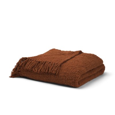 71457 - Kambal Copper Rust Woven Cotton Throw Blanket
