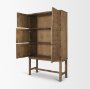 71415 - Truss Cool Brown Wood 6 Door Tall Cabinet