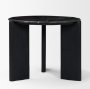 71354 - Rumer Black Wood w/ Black Marble Side Table