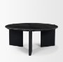 71352-AB - Rumer Black Wood w/ Black Marble Coffee Table