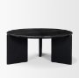 71352-AB - Rumer Black Wood w/ Black Marble Coffee Table