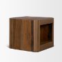 71385 - Dunmore Solid Wood Rectangular Open Shelf Side Table