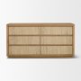 71392 - Travona Oak Wood w/ Travertine 6 Drawer Dresser