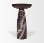 71394 - Bellancia Rosso Red Levanto Marble Pedastal Side Table