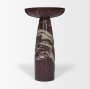 71394 - Bellancia Rosso Red Levanto Marble Pedastal Side Table