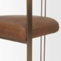 50413V - Hollyfield I Brown Leather Seat Gold Iron Frame Dining Chair