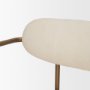 68310V - Parker I Cream Fabric Seat Gold Metal Frame Dining Chair