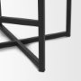 68444V - Frodo 26.5H Seat Height White Fabric Seat Black Metal Base Stool
